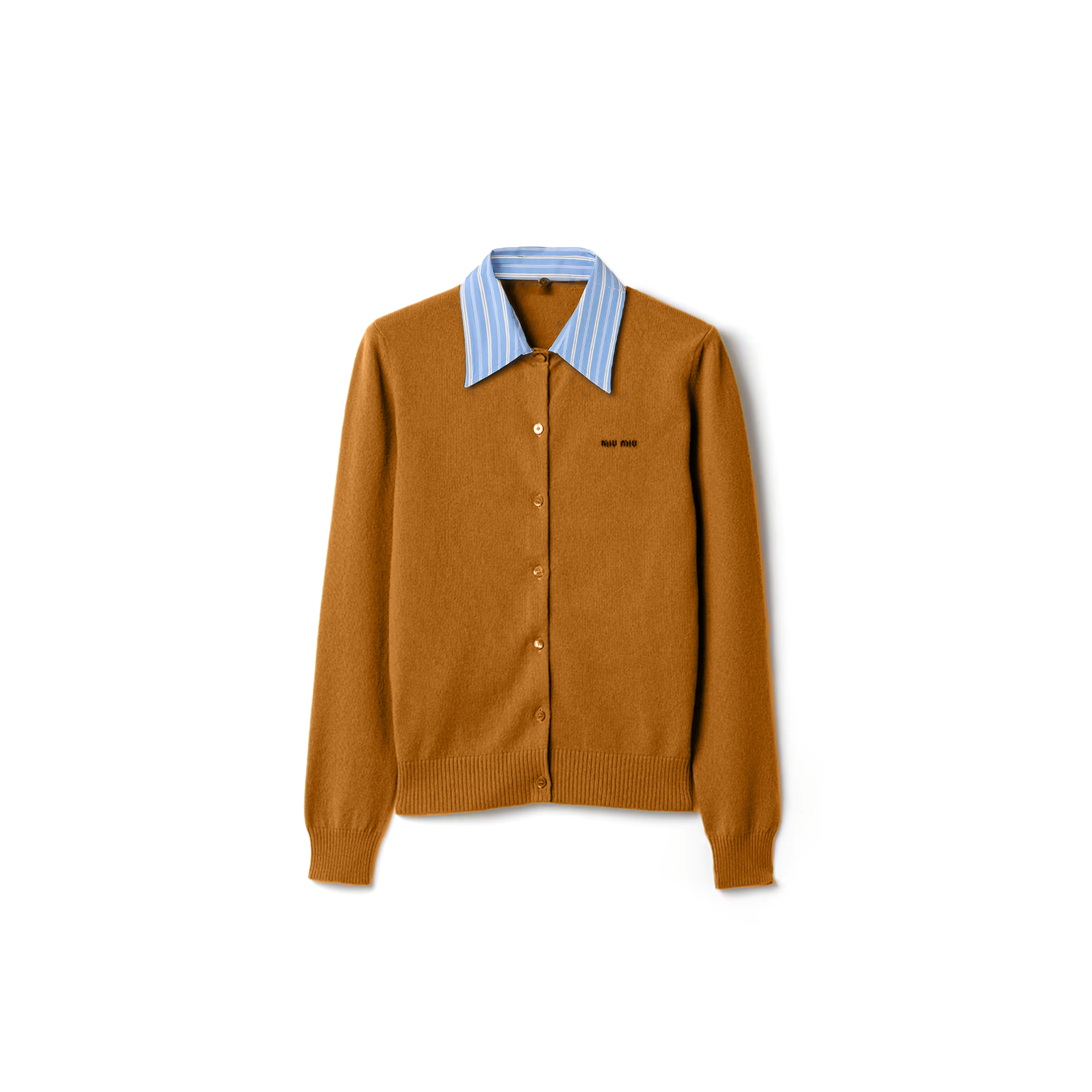 M1v M1v cashmere cardigan with collar mmf990